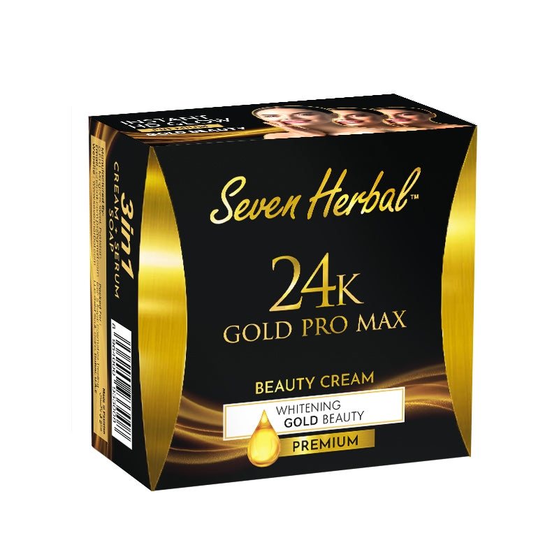 24k Gold Promax Beauty Cream (Serum + Soap) - Seven Herbal