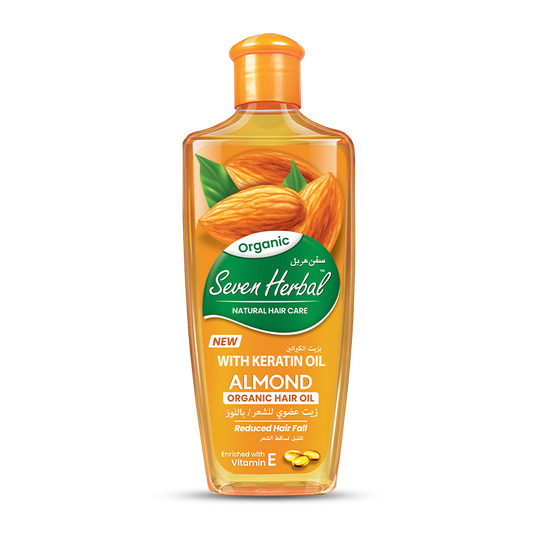Almond Hair Oil with Keratin Oil 100ml - Seven Herbal