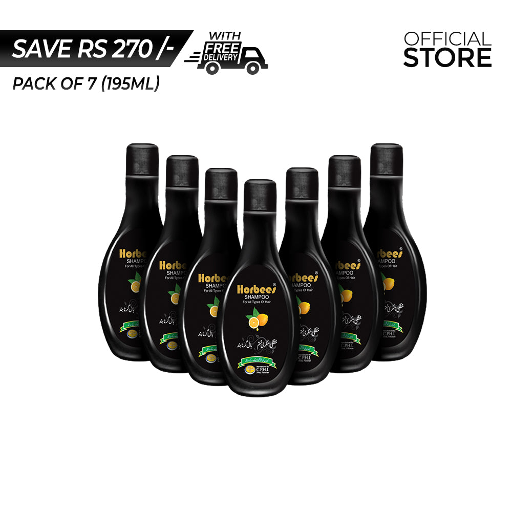 Horbees Shampoo with Lemon Extracts (195ml) Pack of 7 Pieces | Save Rs.270/- | Free Delivery - Seven Herbal