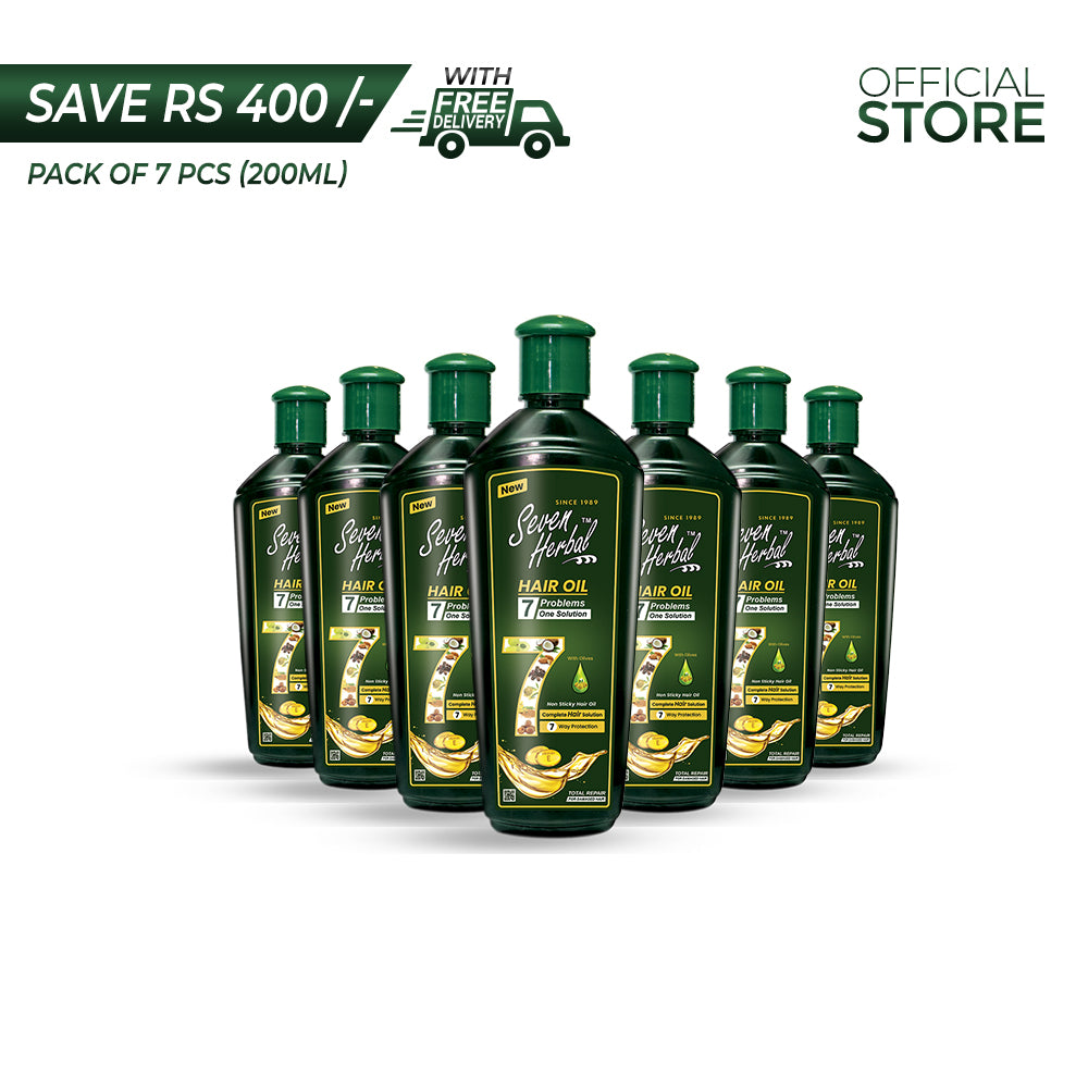 Seven Herbal Hair Oil 200ml Pack of 7 Pieces | Save Rs.400/- | Free Delivery