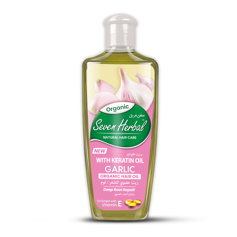Garlic Hair Oil with Keratin Oil (100ml) - Seven Herbal