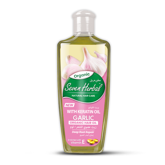Garlic Hair Oil with Keratin Oil (100ml) - Seven Herbal