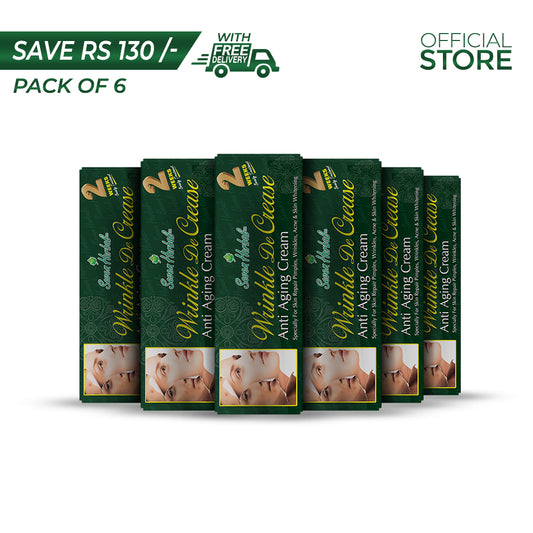 Seven Herbal Wrinkle Decrease Cream Pack of 6 Pieces | Save Rs.130/- | Free Delivery