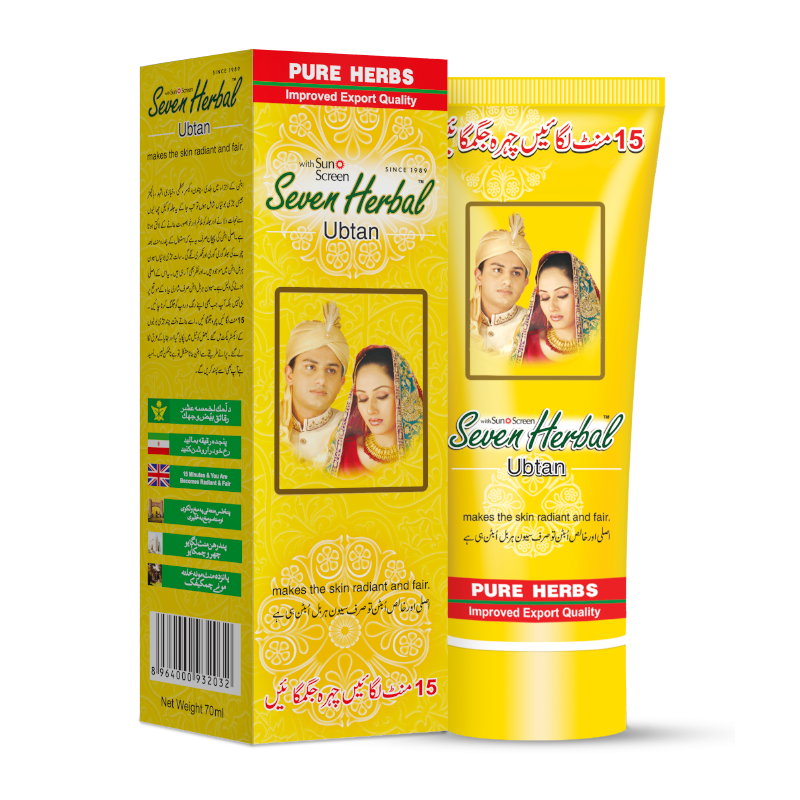 Natural ubtan cream by seven herbal for glowing skin