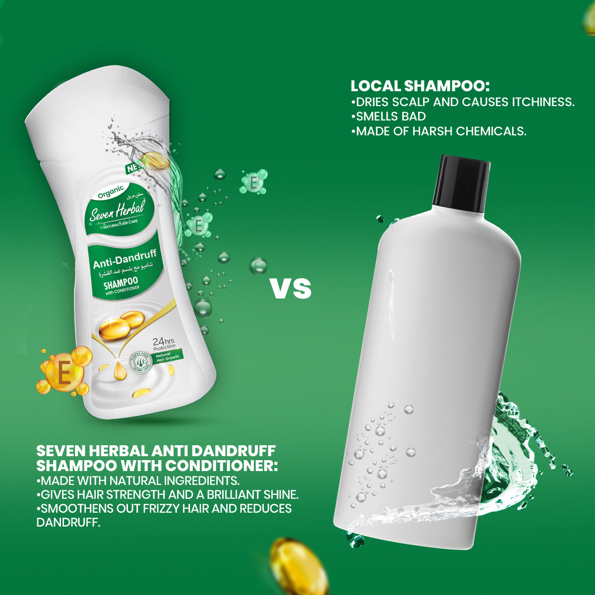 Seven Herbal Anti-Dandruff Shampoo with Conditioner