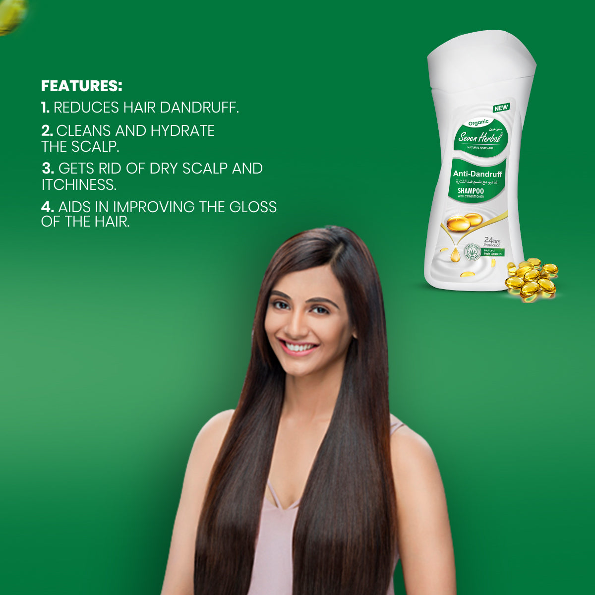 Seven Herbal Anti-Dandruff Shampoo with Conditioner