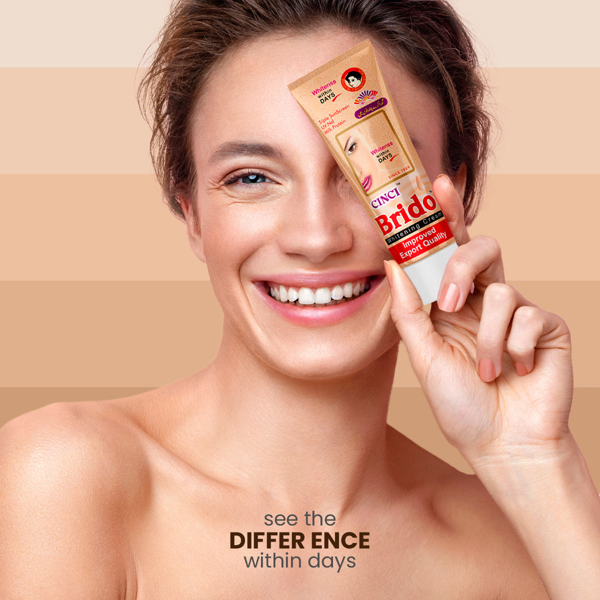 Brido Cinci Whitening Cream formula with Milk Protein