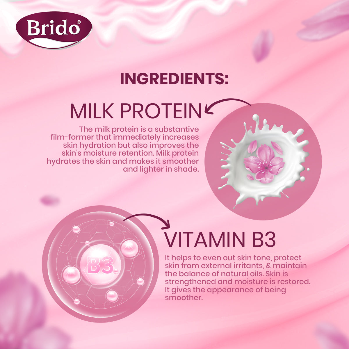 Brido Milk Protein Body Lotion (Extra White & Smooth)