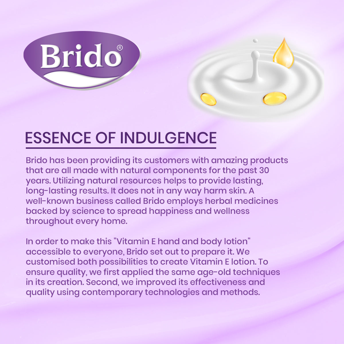 Brido Vitamin E Body Lotion (Dryness Repair)