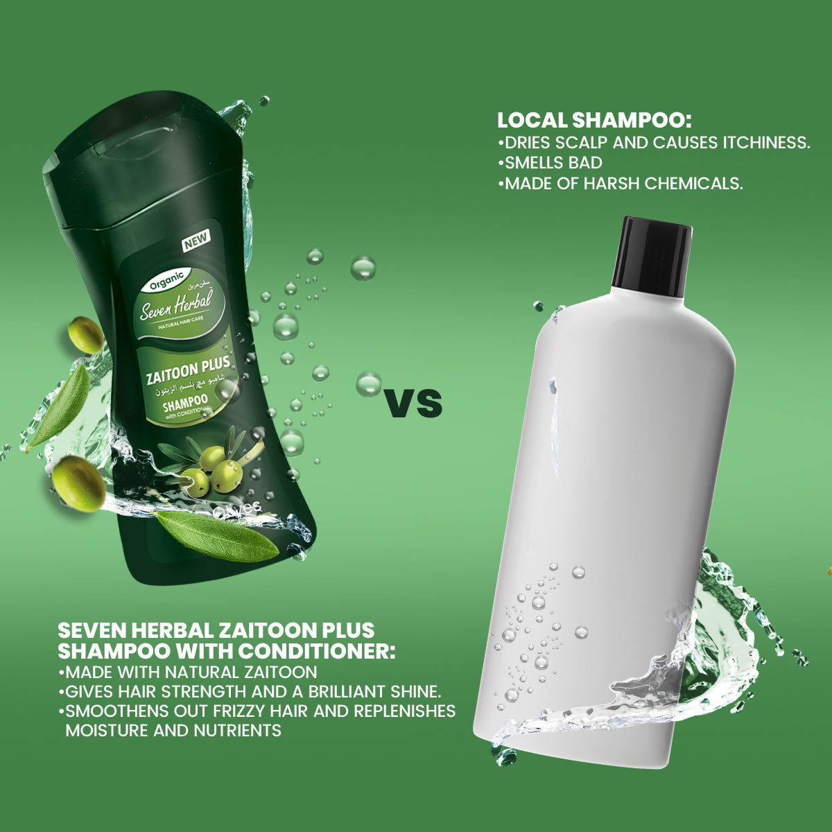 Seven Herbal Zaitoon Plus Shampoo with Conditioner