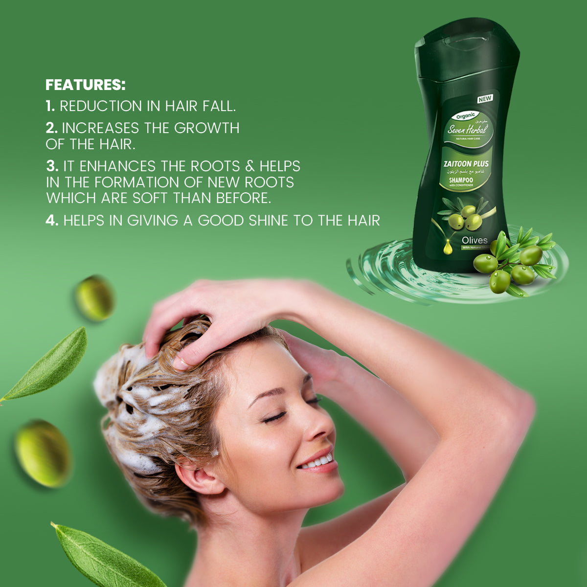 Seven Herbal Zaitoon Plus Shampoo with Conditioner