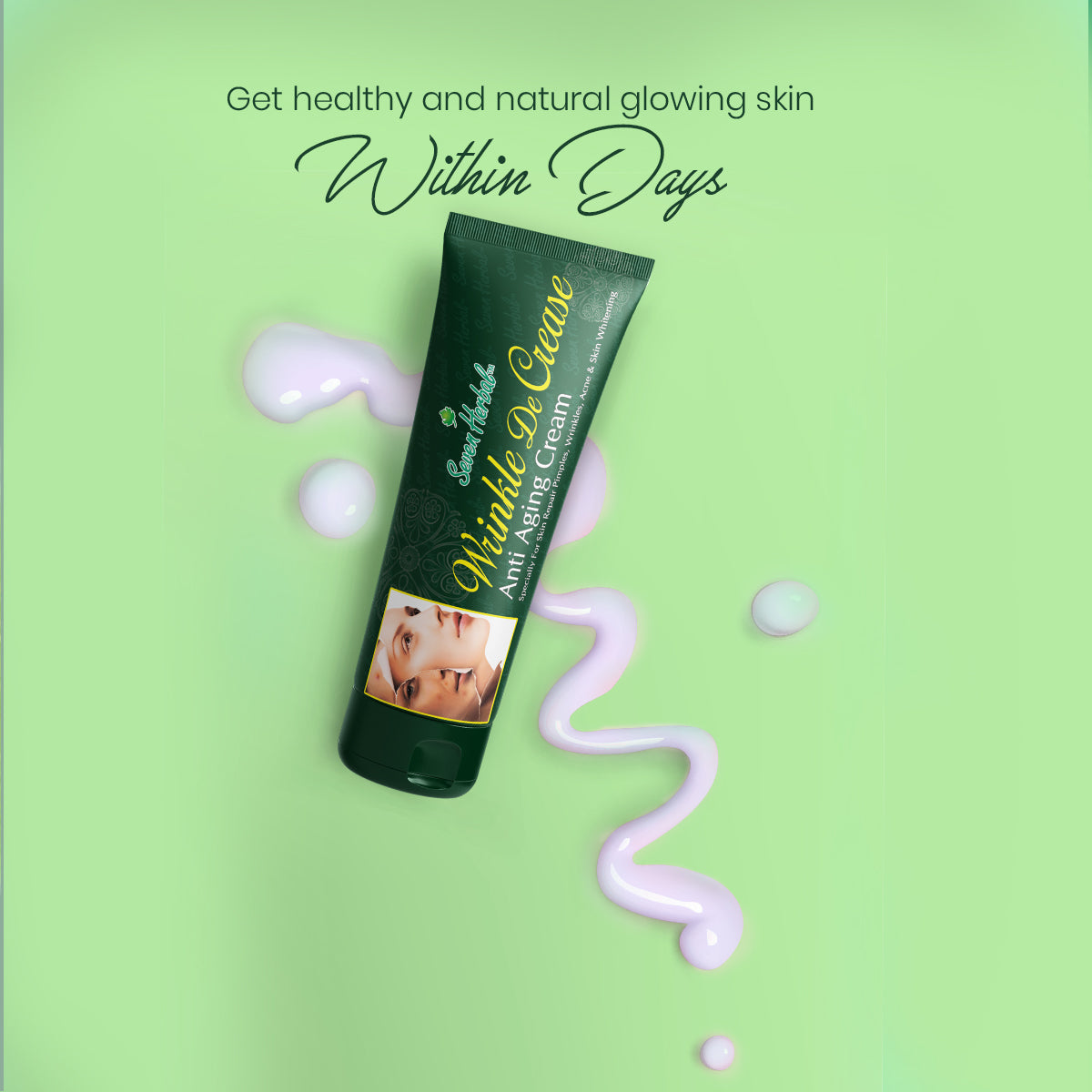 Wrinkle De Crease Cream (55ml) - Seven Herbal