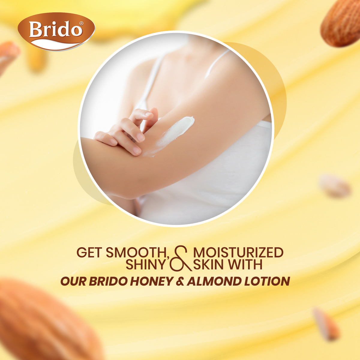 Brido Honey & Almond Body Lotion (Extra Soft & Silky Skin)