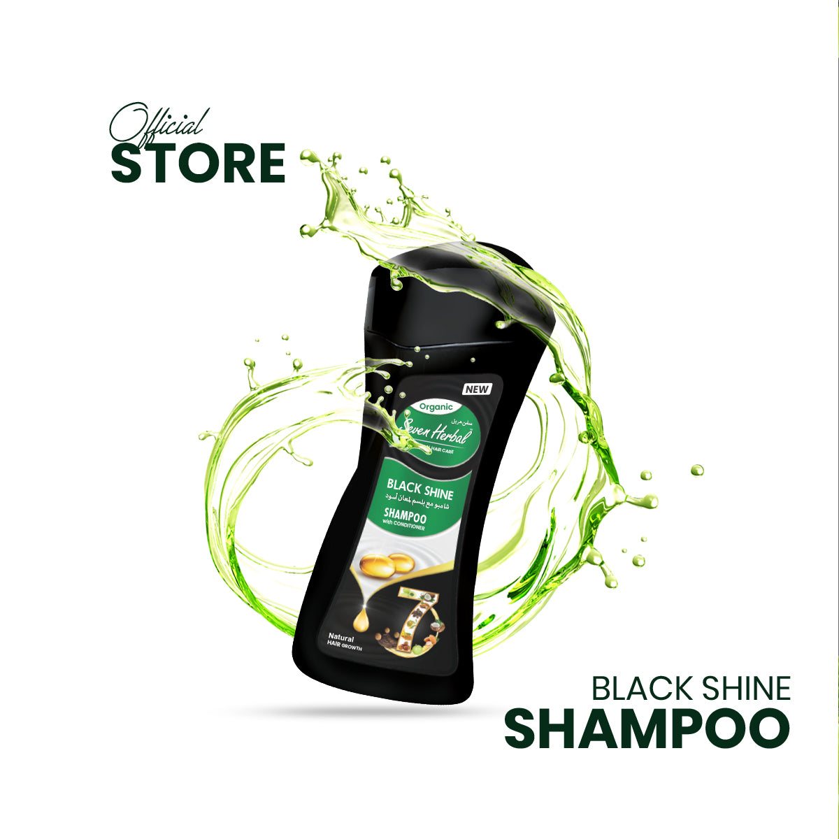 Seven Herbal Black Shine Shampoo with Conditioner