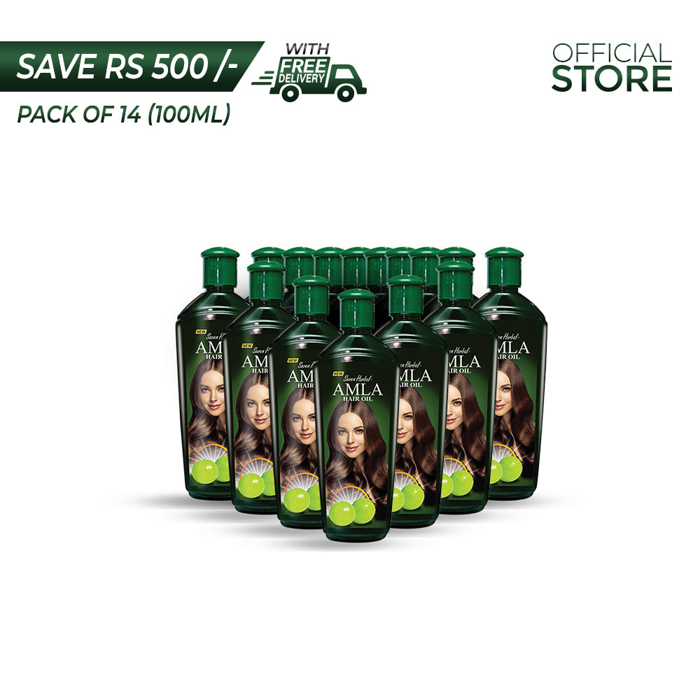 Seven Herbal Amla Hair Oil 100ml Pack of 14 Pieces | Save Rs.500/- | Free Delivery