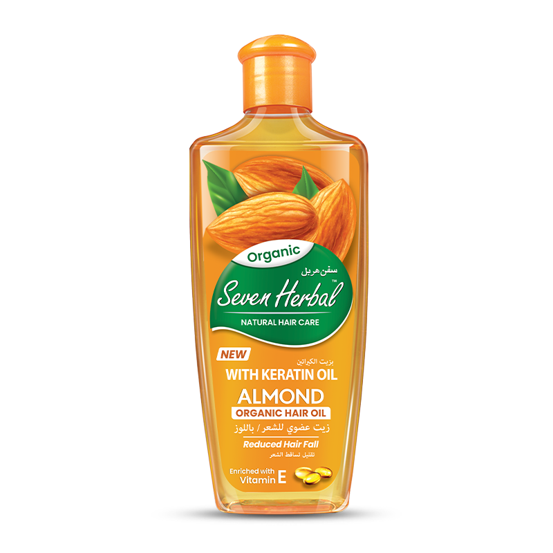 Almond Hair Oil with Keratin Oil 100ml - Seven Herbal