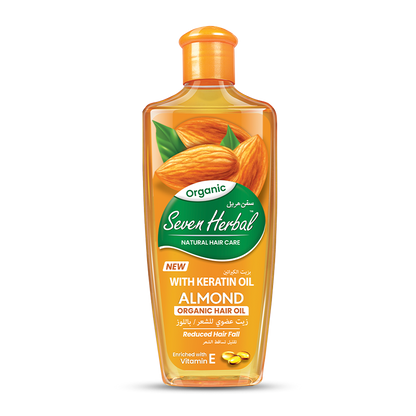 Almond Hair Oil with Keratin Oil 100ml - Seven Herbal