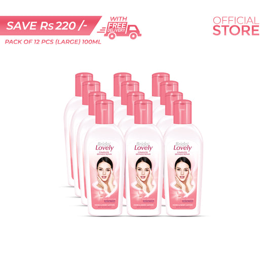 Brido Lovely Complete Dryness Repair Lotion (100ml) | Pack of 12 Pieces | Save Rs.220/- | Free Delivery