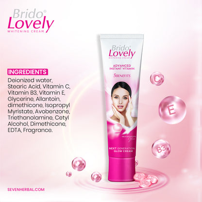 Brido Lovely Whitening Cream (25ml) - Seven Herbal