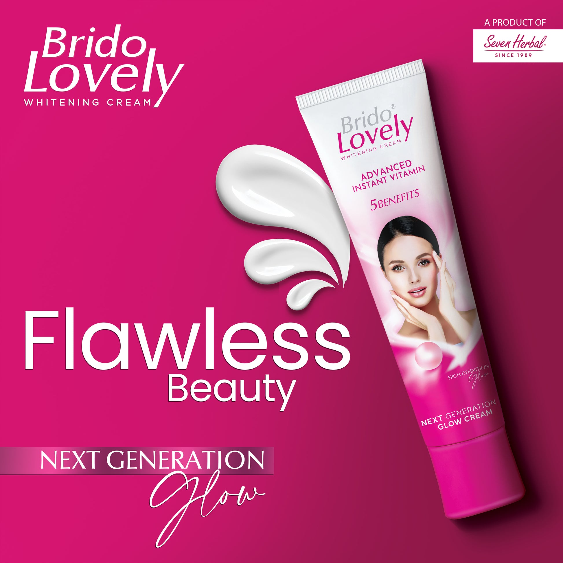 Brido Lovely Whitening Cream (25ml) - Seven Herbal