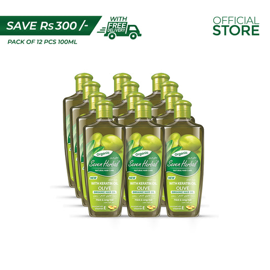 Olive Hair Oil with Keratin Oil (100ml) | Pack of 12 Pieces | Save Rs.300/- | Free Delivery