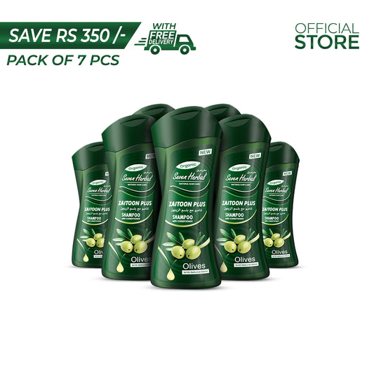 Seven Herbal Zaitoon Plus Shampoo with Conditioner 210ml Pack of 7 Pieces | Save Rs.350/- | Free Delivery