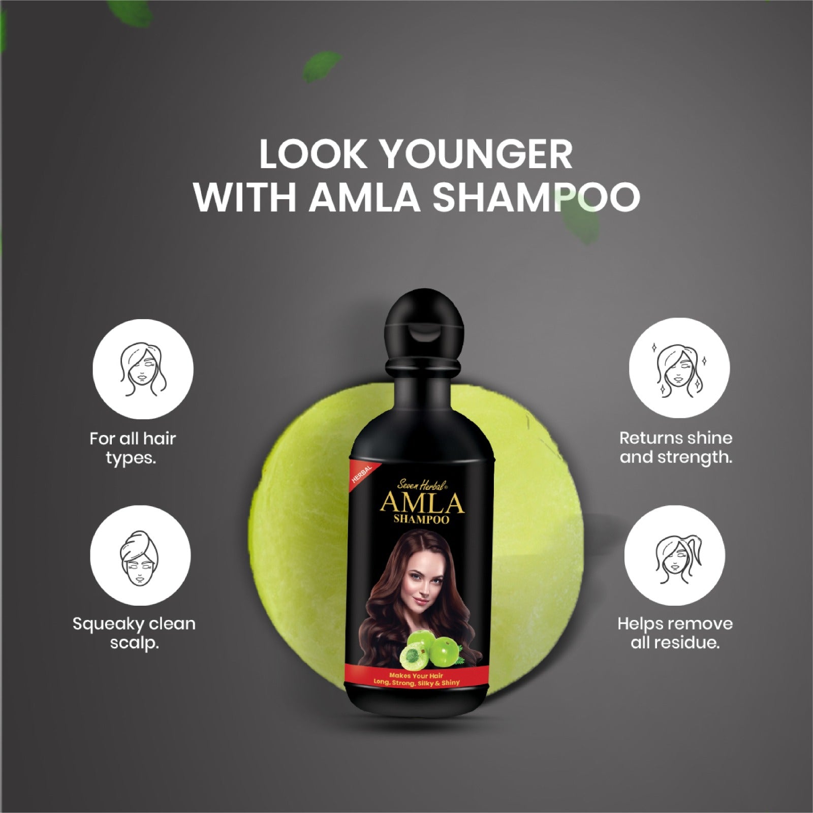 Herbal Amla Shampoo - Seven Herbal