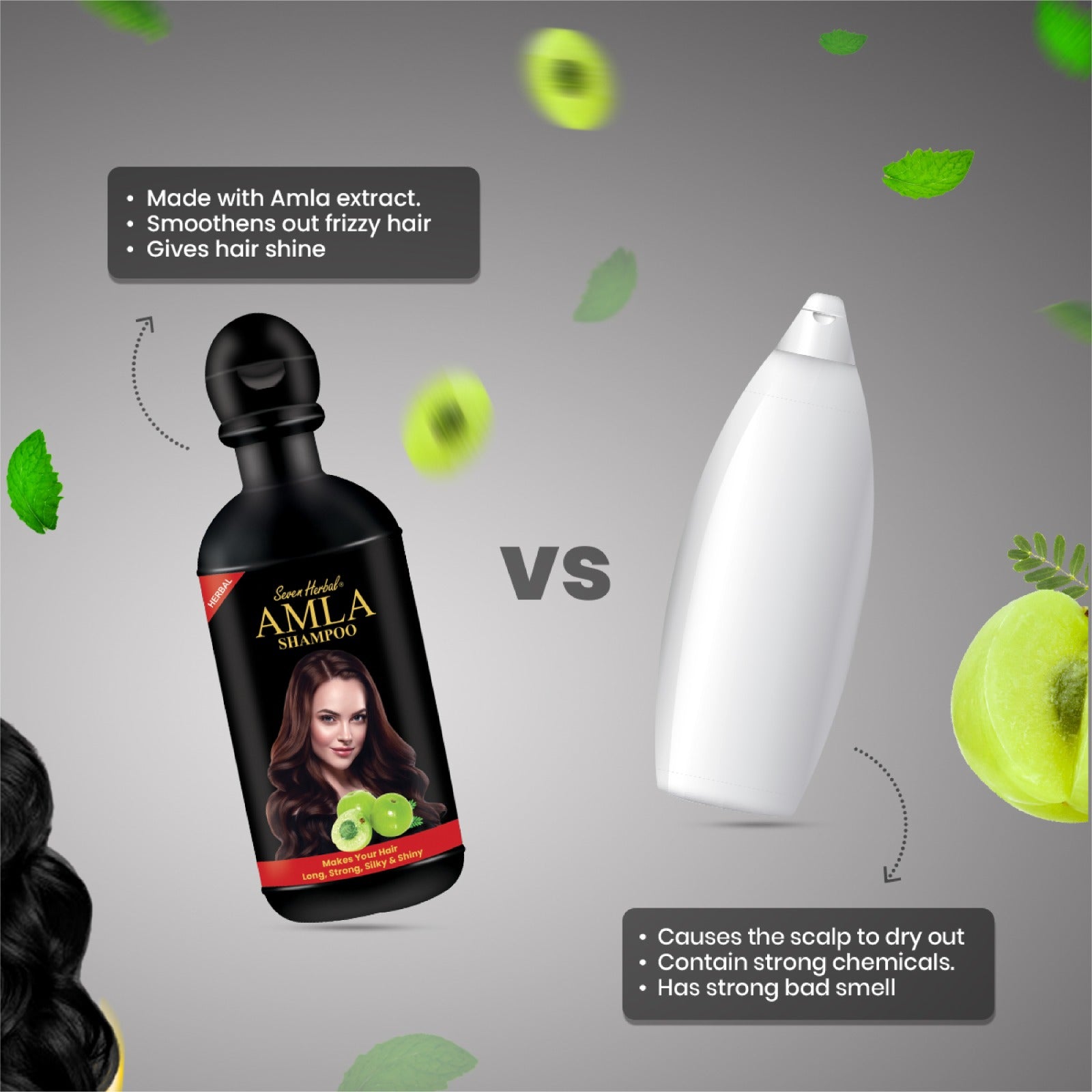 Herbal Amla Shampoo - Seven Herbal