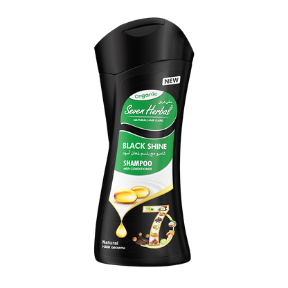 Black Shine Shampoo with Conditioner (210ml) - Seven Herbal