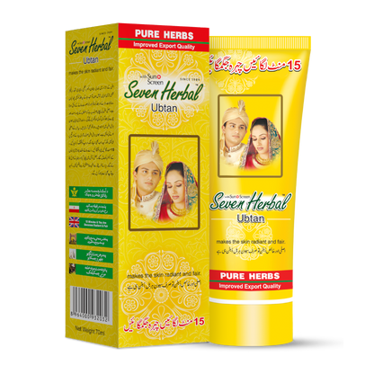 Natural ubtan cream by seven herbal for glowing skin