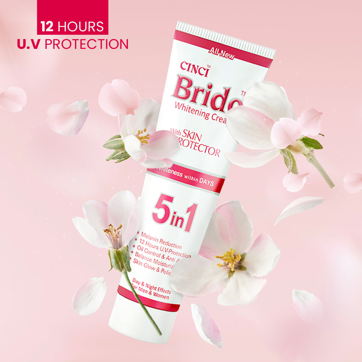 Brido 5 in 1 Skin Whitening Cream